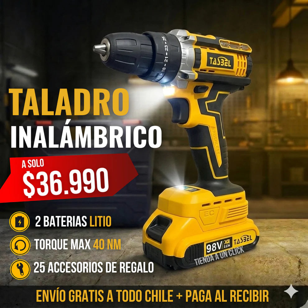 Taladro Inalámbrico - 2 Baterías