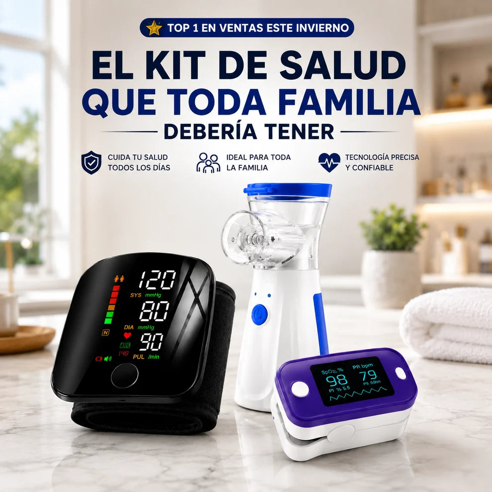 Kit Tensiómetro + Nebulizador + Oxímetro