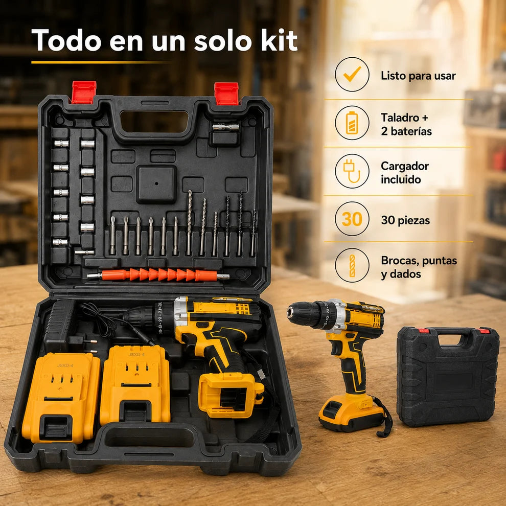 Taladro Inalámbrico - 2 Baterías