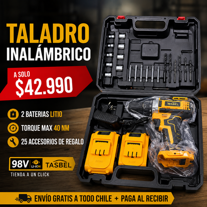 Taladro Inalámbrico - 2 Baterías